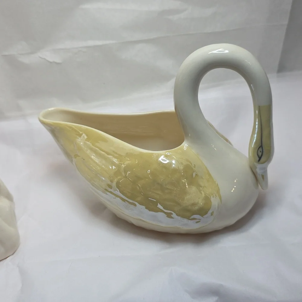 Belleek Erne Vase, Undine Water Maiden Girl Creamer, Swan Creamer - Picture 8 of 11